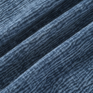 English Elm U_Style Modern Sectional Sofa with Curved Design, Luxurious Chenille Upholstery, Foam+Pocket Spring Comfort Blue WY000417AAC