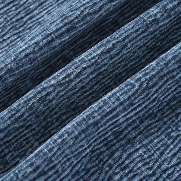 English Elm U_Style Modern Sectional Sofa with Curved Design, Luxurious Chenille Upholstery, Foam+Pocket Spring Comfort Blue WY000417AAC