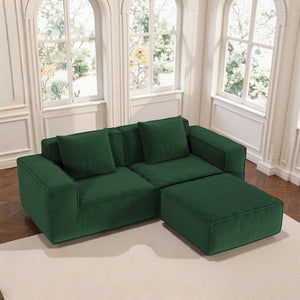 English Elm Modular Modular Sofa - Transformable Oversized Sofa Bed In Soft Corduroy Cloud Velvet Fabric For Versatile Comfort W3147S00028