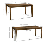 INK+IVY Cove Modern/Contemporary Rectangle Extension Dining Table II121-0501 Pecan