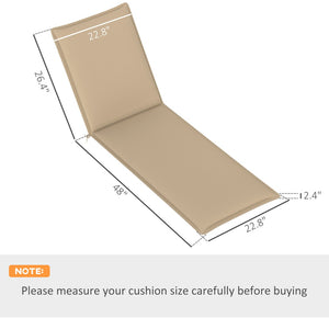 English Elm Beige Chaise Lounge Cushion Set of 2 Upf 50 Polyester Foldable Outdoor Patio Pad T3971P443437