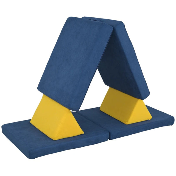 English Elm Soft Velvet Foam Climbing Block Set for Toddlers 12 Piece Playroom Builder Kit T3971P439801