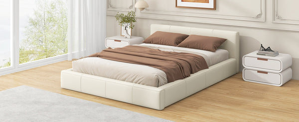 English Elm Christopher Knight Home® - [Stylish Beige Upholstered Bed] - Modern Comfort Meets Minimalist Design For Your Dream Bedroom Setup N769P241218K