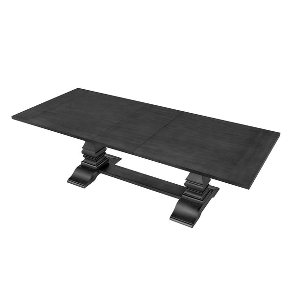 English Elm (1 Table+6 Chairs) Retro 7-Piece Extendable Dining Set - Stylish Wooden Table & Upholstered Chairs W2582S00174