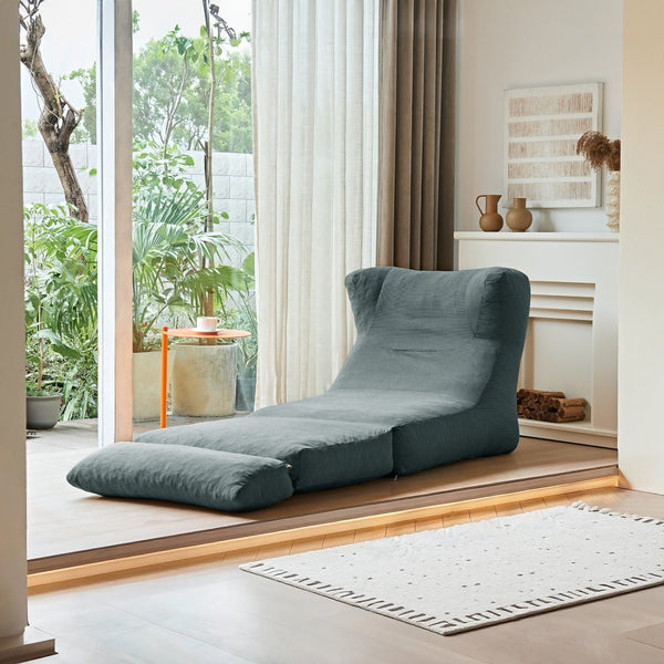 English Elm Cloud Corduroy Sleeper Chair Foldable High Density Foam Seat for Small Space Living Grey W1765P448641