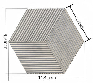 English Elm Hexagon Carrara Gray Marble Tile – Textured 3D Fluted Design For Luxurious Bathroom Walls & Backsplashes W1696P262339