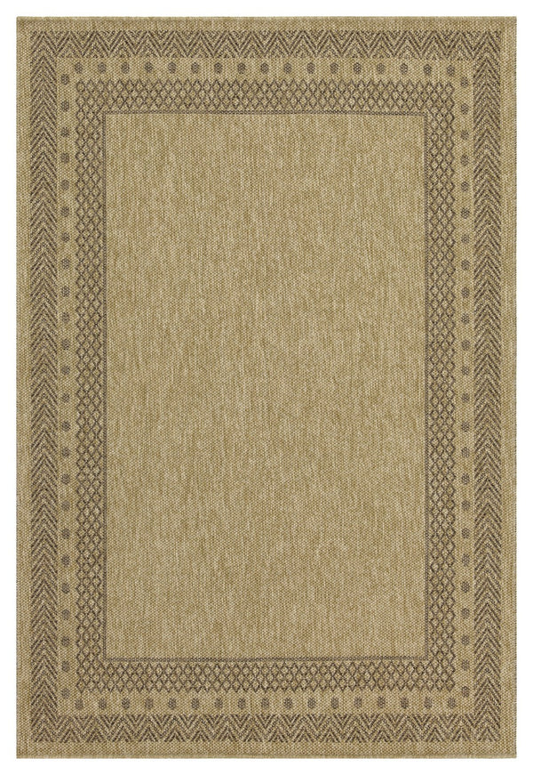 English Elm Earth Jute/Mocha Indoor/Outdoor Area Rug 2'7"X7'3" - Durable, Kid-Friendly, Easy To Clean Design B186P198831