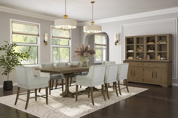 English Elm Upholstered Chair with Hickory Veneer Cashew Finish, Polyester Fabric Comfort, Stylish Backrest Almond 35.5 L x 26.25 W x 29 H B2699P383852