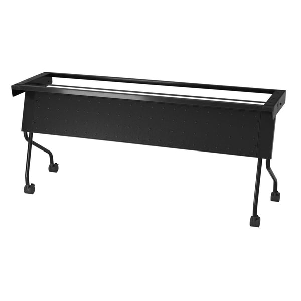 OSP Home Furnishings Frame/modesty Panel Steel Desk Base with Privacy Shield for Professional Workstation Setup 72X24  Black 842FM6-B