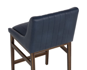 Sunpan HALDEN Modern Counter Stool with Bravo Admiral Faux Leather, Rustic Bronze Frame - Stylish & Durable 112253
