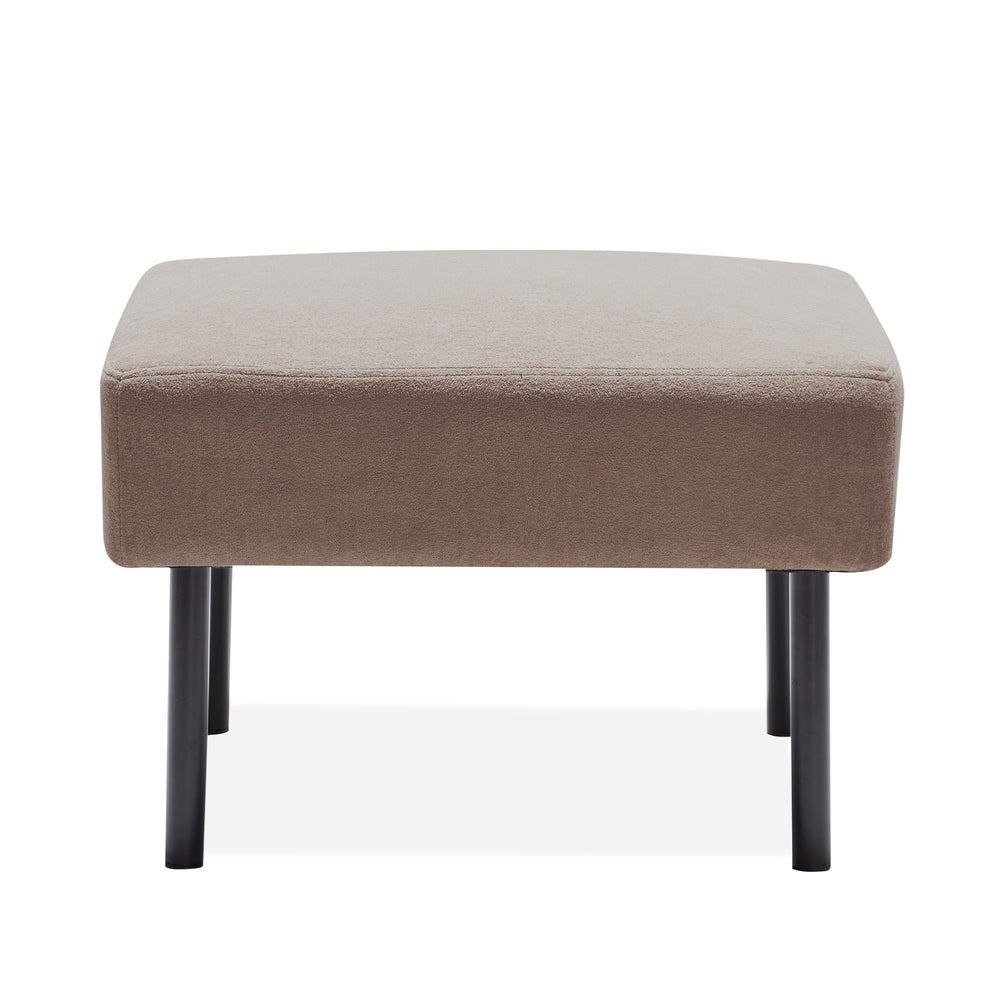 English Elm Ottoman L-Shaped Sectional Sofa with Chenille Fabric, Built-In Storage, Metal Legs, Modern Comfort Beige W1164P239086