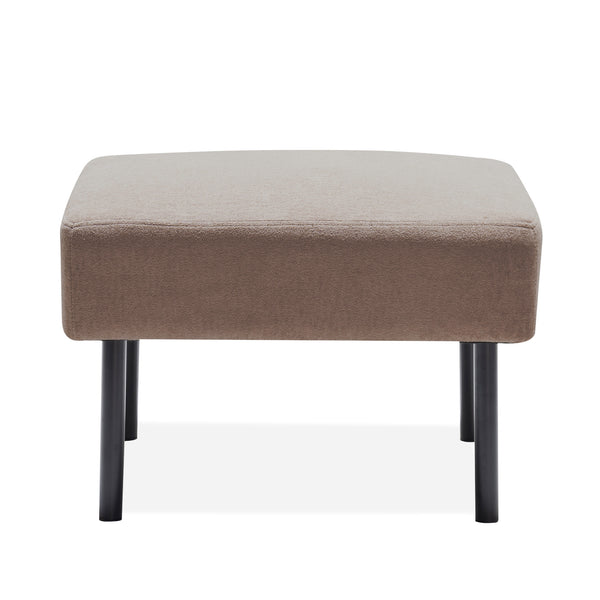 English Elm Ottoman L-Shaped Sectional Sofa with Chenille Fabric, Built-In Storage, Metal Legs, Modern Comfort Beige W1164P239086