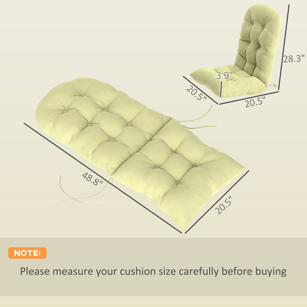 English Elm Tufted Adirondack Chair Cushion Set Uv Resistant Polyester Outdoor Patio Seating Pair T3971P443464