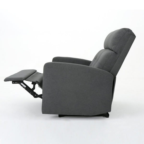 English Elm Christopher Knight Home® - Reclining Loveseat with Push-Back Recline, Plush Tufted Fabric Sofa, Compact Wall-Hugger Design Charcoal 61372.00CCL