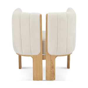 English Elm Dining Chair Set of 4 Olive Boucle Upholstered with Matte Black Rubberwood Legs N779P341494B-2