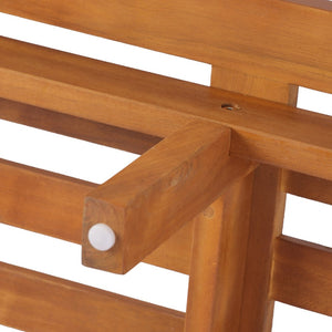 English Elm 2-piece Acacia Wood Outdoor Loveseat Set Mid-century Slatted Table All-weather Cushions N767P359941T