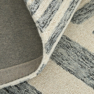 Feizy Rugs Wallace Hand-tufted Wool Rug - Durable Geometric Design For Contemporary And Traditional Spaces Gray,Ivory Wool Wal8a42fgry000f00