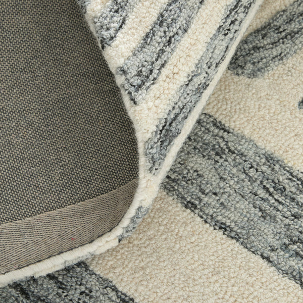 Feizy Rugs Wallace Hand-tufted Wool Rug - Durable Geometric Design For Contemporary And Traditional Spaces Gray,Ivory Wool Wal8a42fgry000f00