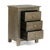 Christopher Knight Home® - Noble House - Deschutes Handcrafted Boho 3 Drawer Nightstand