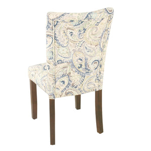 English Elm Jax Parsons Velvet Dining Chairs Paisley Print Set Walnut Legs Formal Table B056P412633