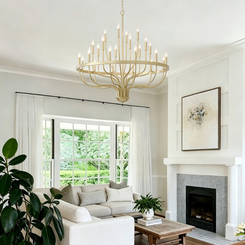 English Elm 39.3 Inch Wood Wagon Wheel Chandelier with Seeded Glass Shades 20-light Farmhouse W5008P464949