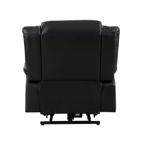 English Elm Modern Power Lift Recliner Chair Faux Leather Upholstery Standing Assist Living Room Black B011P202513