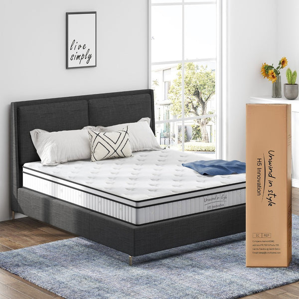 English Elm Twin Size Mattress - 10-Inch Medium Firm Hybrid With Pocketed Innersprings For Supportive Sleep Comfort W2889P310463-GIGA