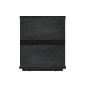 English Elm Evelyn 20" Charcoal Gray Nightstand With 1 Drawer & Open Shelf - Modern Design For Bedroom Storage B365P398530