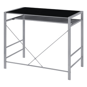 OSP Home Furnishings Zephyr Computer Desk Black/Silver