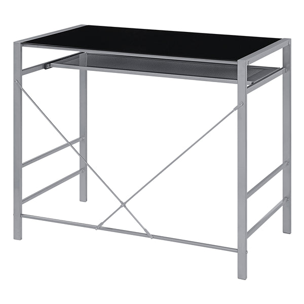 OSP Home Furnishings Zephyr Computer Desk Black/Silver