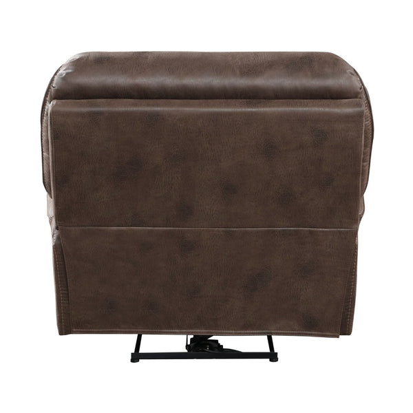English Elm Plush Power Recliner with Usb Port Microfiber Upholstery and Solid Wood Frame Support B011P229987