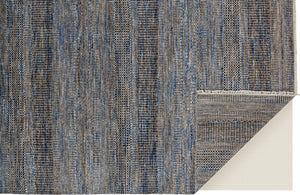 Feizy Rugs Janson Hand Knotted Wool And Viscose Rug With Textured Stripes For Casual Farmhouse Elegance Gray Wool,Viscose I92i6065dgy000f99