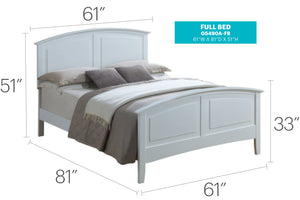 English Elm Elegant White Full Bed - Sturdy Support, Modern Design, Easy Assembly, Perfect For Any Bedroom Décor B078S00423