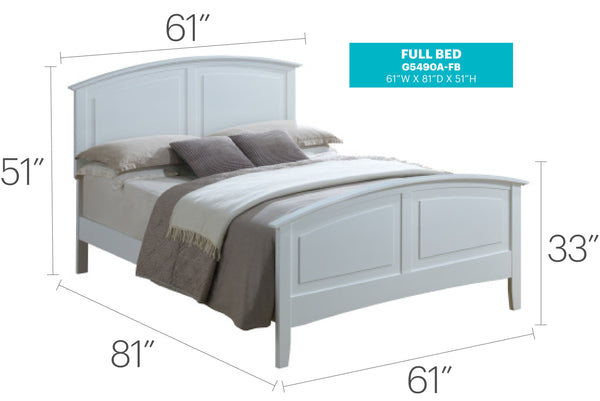 English Elm Elegant White Full Bed - Sturdy Support, Modern Design, Easy Assembly, Perfect For Any Bedroom Décor B078S00423