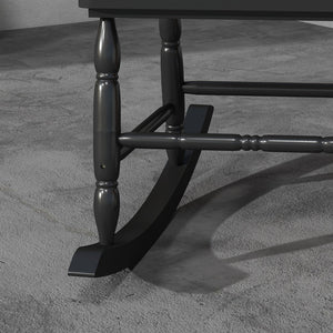 English Elm Outsunny Outdoor Rocking Chair - Classic Wooden Porch Rocker, 350 Lbs Capacity For Garden & Patio Comfort W2225P174339-GIGA