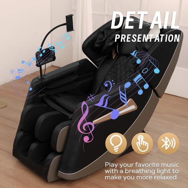 English Elm Massage Chair Recliner - Zero Gravity Full Body Air Pressure Therapy For Ultimate Relaxation & Comfort W1875P300911
