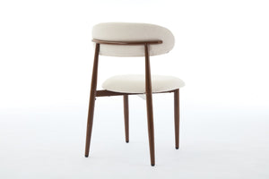 English Elm Dining Chairs Set of 4 Upholstered Farmhouse Metal Frame with Padded Seats W3916S00001