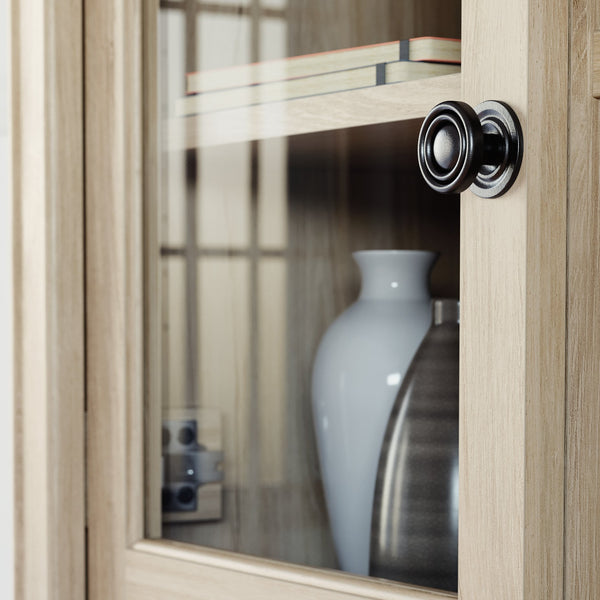 English Elm Hutch, Elegant Brown-Finish Storage Solution With Adjustable Shelf For Home Or Office Display Needs B356P367879