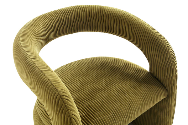 English Elm Corvette Velvet Lounge Chair Olive Green – Hand-Stitched Velvet, Kiln-Dried Pine Frame, Commercial Grade Comfort B365P398004