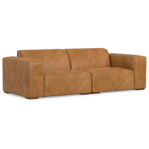 English Elm Rex 2-Seater Loveseat In Sienna Leather - Contemporary Comfort For Small Spaces, Easy Assembly B136P199273-GIGA