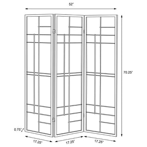 English Elm Colby Rubberwood Frame 3 Panel Folding Screen Room Divider in Traditional Two Tone B062P328676