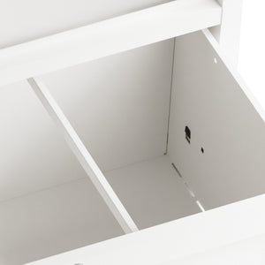 English Elm 28"h White Steel Rolling File Cabinet Locking Drawers Quiet Slides Home Office T2398P465996