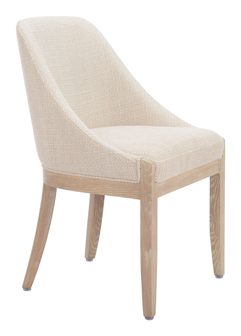 Zuo Modern Calmo Dining Chair Beige - Stylish Modern Design In High-quality Fabric And Solid Ash Wood For Your Home Beige 100% Polyester,Plywood,Solid Ash Wood 110646-zuo-modern