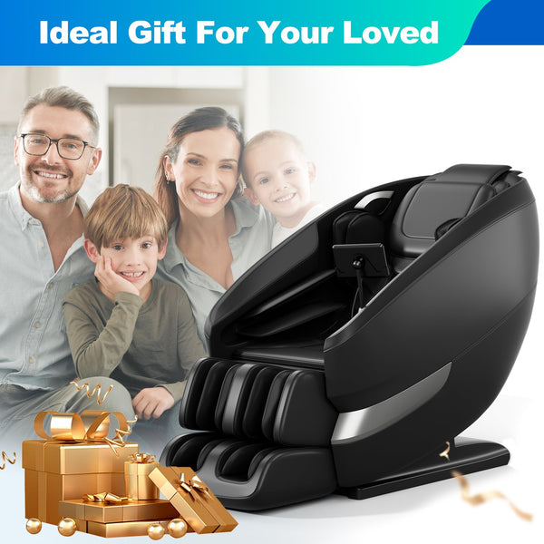 English Elm 2024 Massage Chair MC-612 Full-Body Shiatsu Recliner with 3D Rollers, 24 Airbags, Heat, Bluetooth W2561P182929