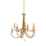 Reed 10 Light Chandelier Gold 67459-WILDWOOD Wildwood