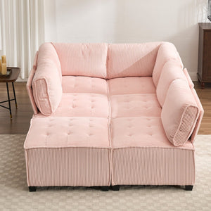 English Elm United We Win U-Shaped Modular Sectional Sofa With Reversible Chaise For Custom Living Room Comfort W1568S00154-GIGA