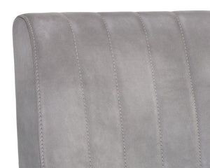 Sunpan Halden Dining Chair Set of 2 – Urban Style with Bold Stitching and Rustic Bronze Steel Frame Bravo Metal