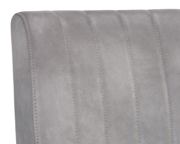 Sunpan Halden Dining Chair Set of 2 – Urban Style with Bold Stitching and Rustic Bronze Steel Frame Bravo Metal