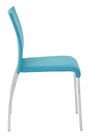 OSP Home Furnishings Conway Stacking Chair Aqua
