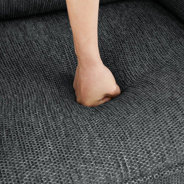 English Elm 360° Swivel Chair Accent Barrel Armchair with Chenille Upholstery, Deep Seat & Side Storage Pockets Grey N719P283037E